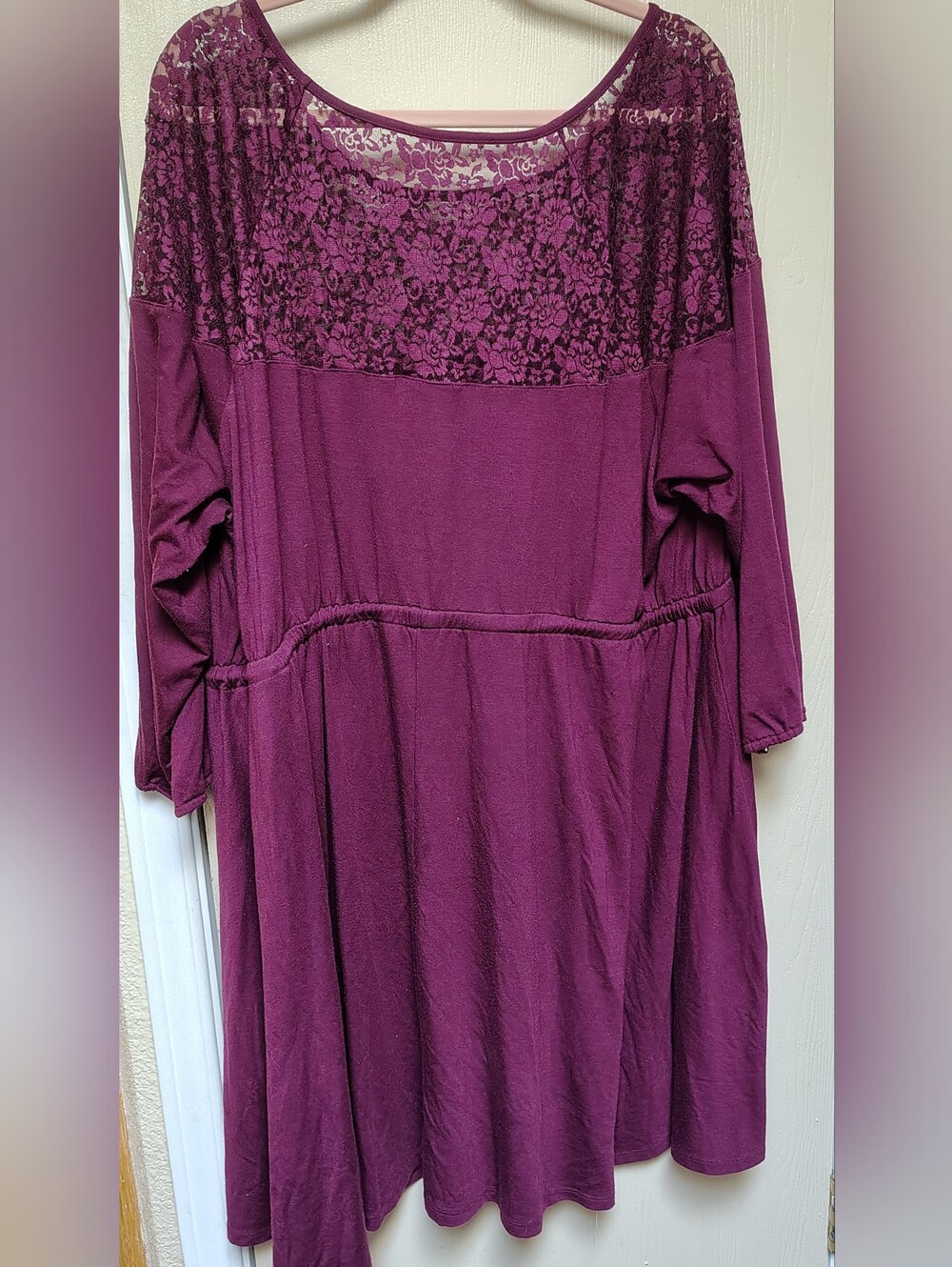 Torrid Burgundy Lace Yoke Dress - Picture 4 of 4